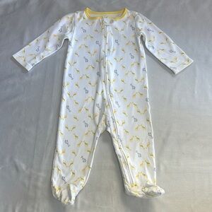 Simple Joys - Yellow and Gray Onesie sleeper with giraffe design